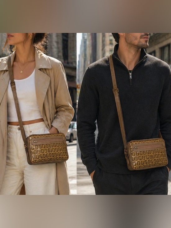 Fendi Handbags - Fendi Zucca monogram crossbody/shoulder bag. Comes with COA and Fendi dust bag.